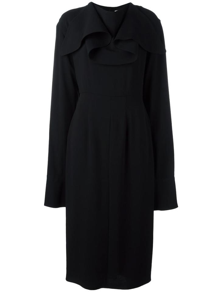 J.w.anderson Cape Sleeves Dress, Women's, Size: 10, Black, Acetate/polyester/silk