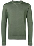 Zanone Exposed Seam Knitted Sweater - Green