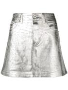 Paco Rabanne Metallic Mini Skirt - Silver