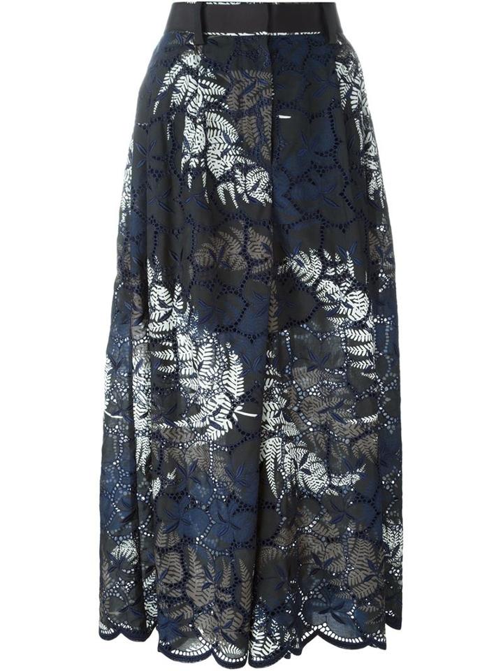 Sacai Embroidered Leaf Culottes