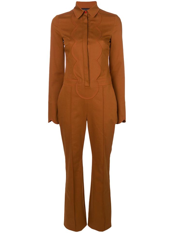 Talbot Runhof Embellished Jumpsuit - Brown