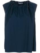 Agnona Drawstring Shell Top - Blue