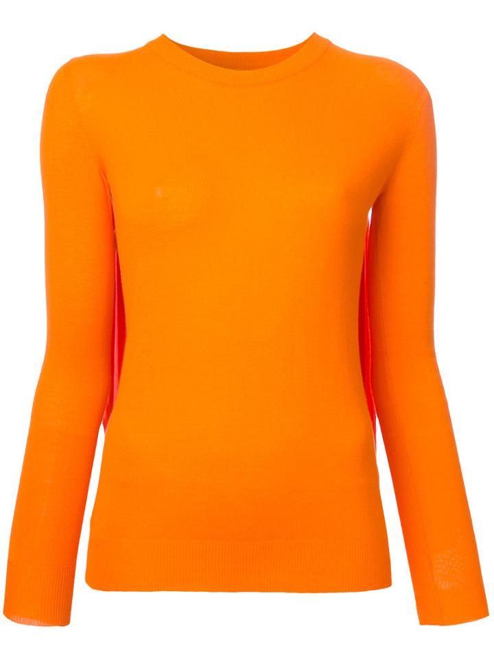 Mm6 Maison Margiela Pleated Back Jumper, Women's, Size: Small, Yellow/orange, Viscose