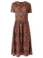 Gig Knit Midi Dress, Size: Medium, Brown, Viscose/lurex/polyamide
