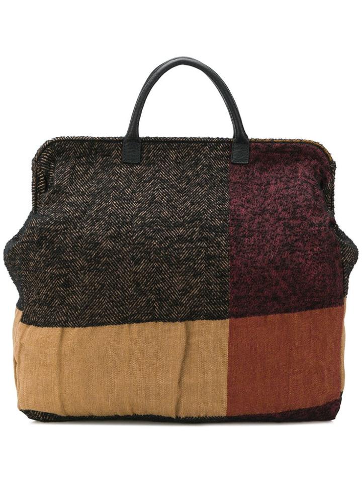 Uma Wang Patchwork Frame Bag - Black