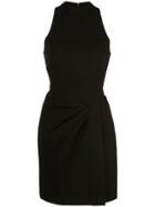 Halston Heritage Draped Mini Dress - Black