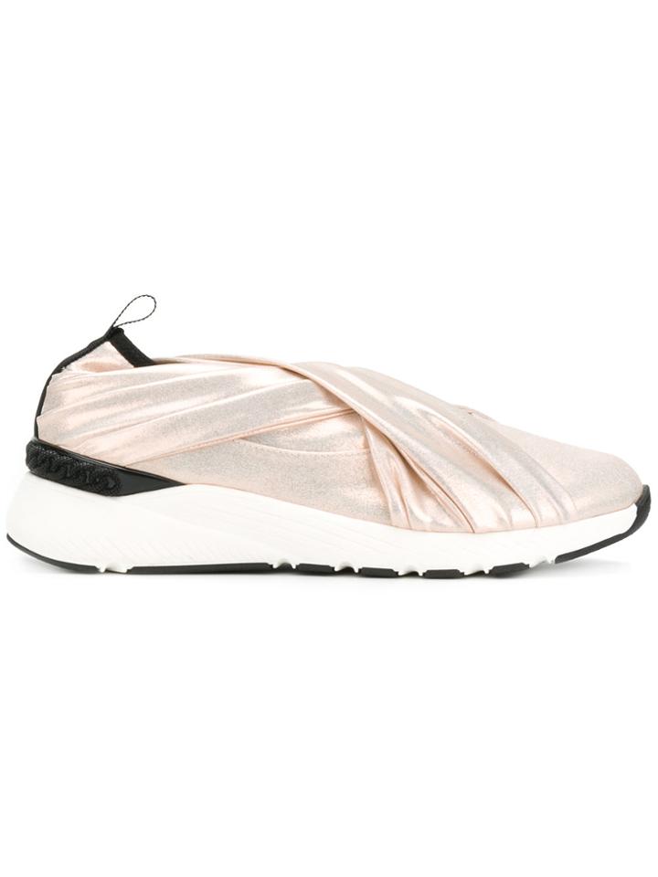 Casadei Crossover Slip-on Sneakers - Pink & Purple