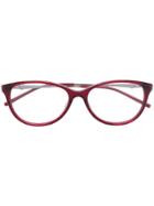 Pierre Cardin Eyewear Cat Eye-frame Glasses - Red