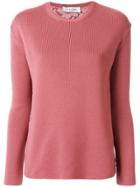 Valentino Lace Back Sweater - Pink & Purple