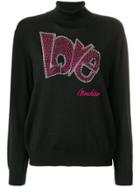 Love Moschino Logo Roll-neck Sweater - Black