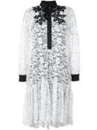 Antonio Marras Floral Lace Shirt Dress - White