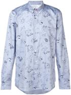 Ps By Paul Smith Sketchbook Print Shirt - Blue