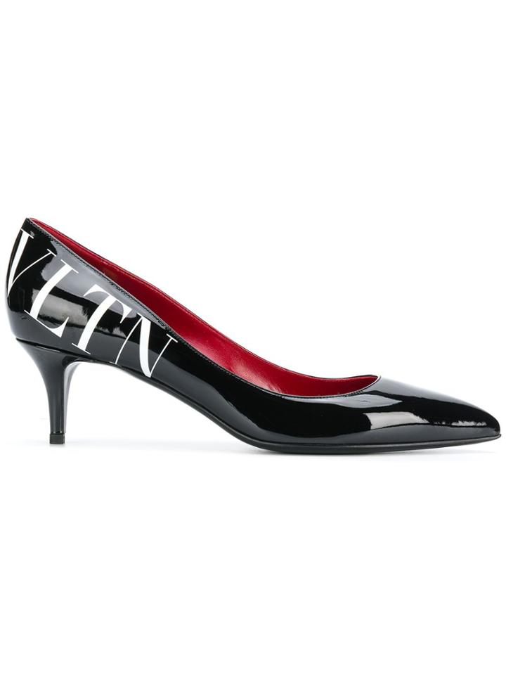 Valentino Logo Pumps - Black