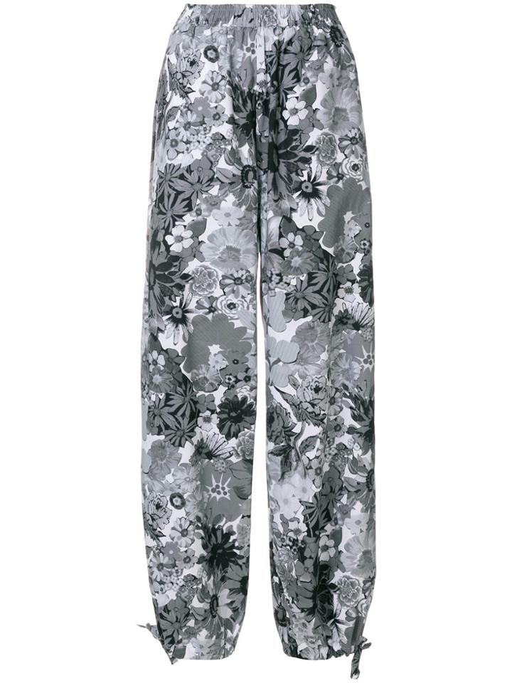 Ports 1961 Floral Print Trousers - Grey