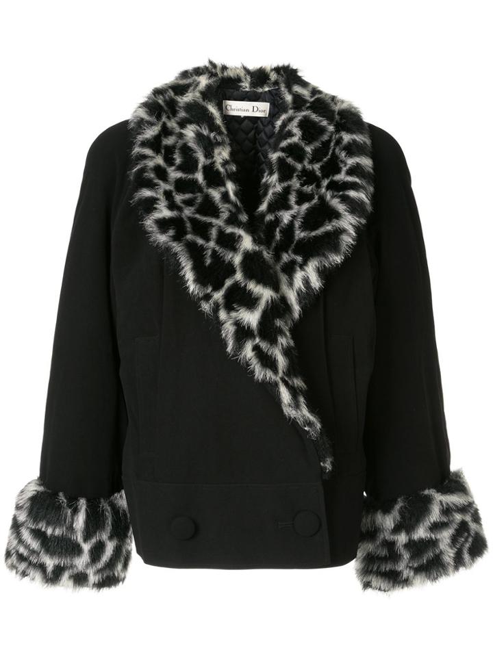 Christian Dior Pre-owned Animal Print Details Double-breasted Jacket -
