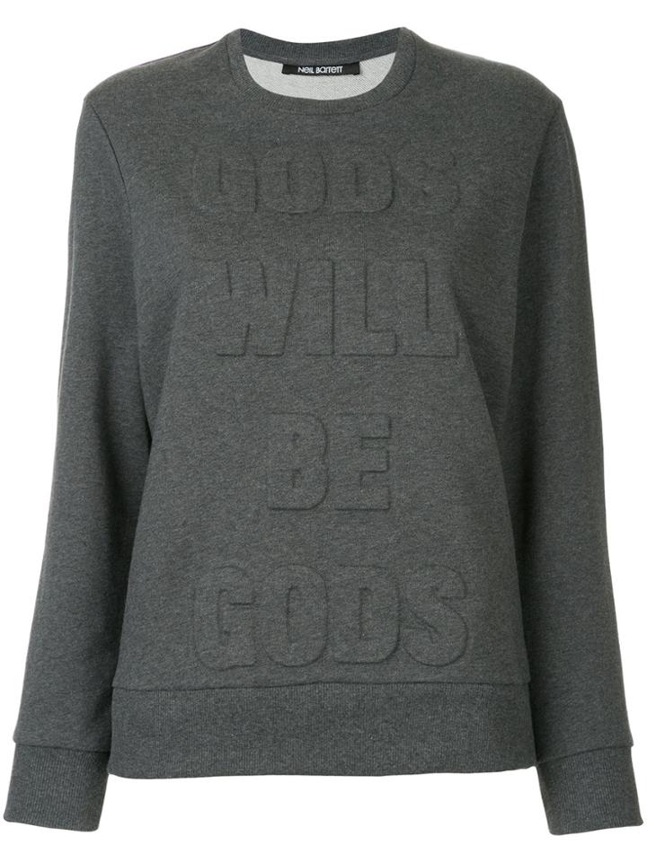 Neil Barrett Gods Will Be Gods Top - Grey