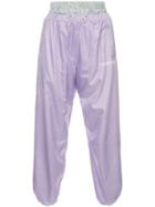 Natasha Zinko Double Waistband Track Trousers - Purple