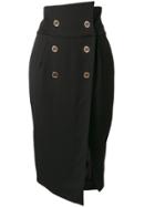 Alexandre Vauthier Double Breasted Pencil Skirt - Black