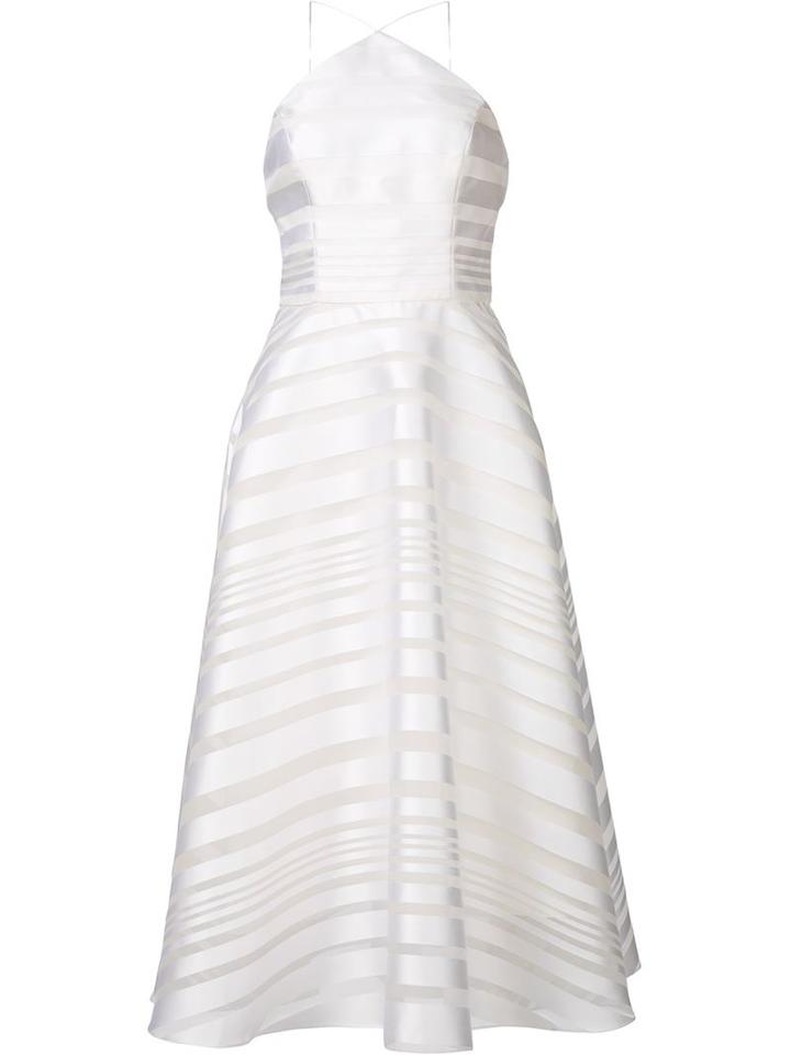 Christian Siriano Striped Halter-neck Dress