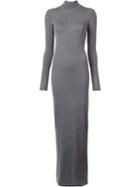 Gareth Pugh Long Jersey Dress, Women's, Size: 38, Grey, Nylon/spandex/elastane/modal