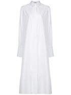 Jil Sander Flared Shirt Midi Dress - White