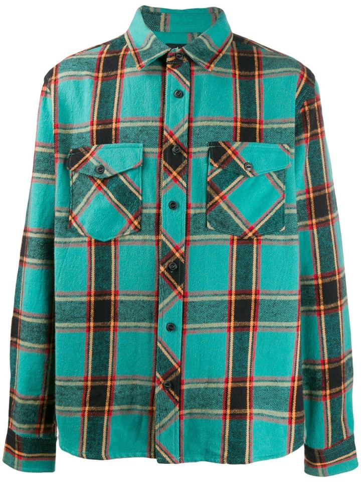 Stussy Checked Print Shirt - Blue