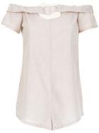 Adriana Degreas Off The Shoulder Playsuit - Grey