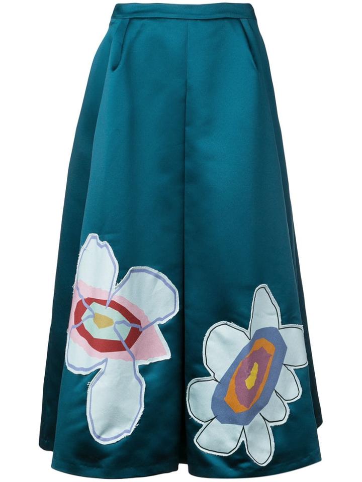 Mira Mikati Floral Print Skirt - Blue