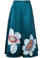 Mira Mikati Floral Print Skirt - Blue