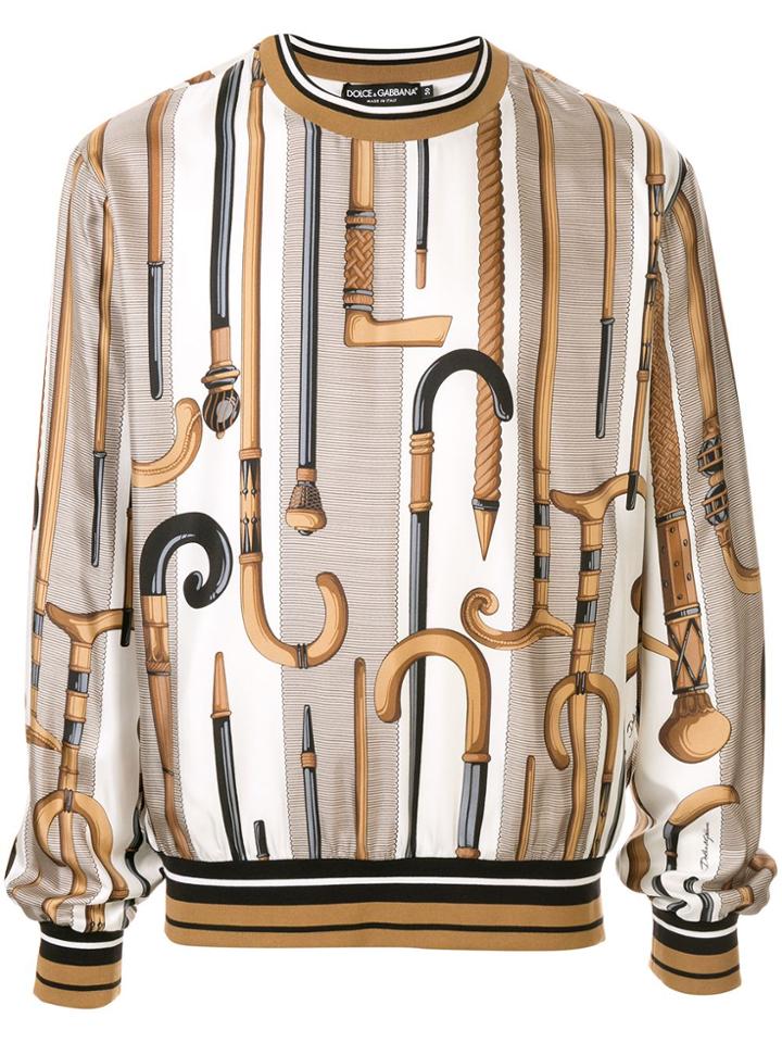 Dolce & Gabbana Walking Stick Sweatshirt - Brown