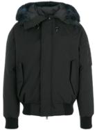 Kenzo Racoon Fur Trim Hooded Coat - Black