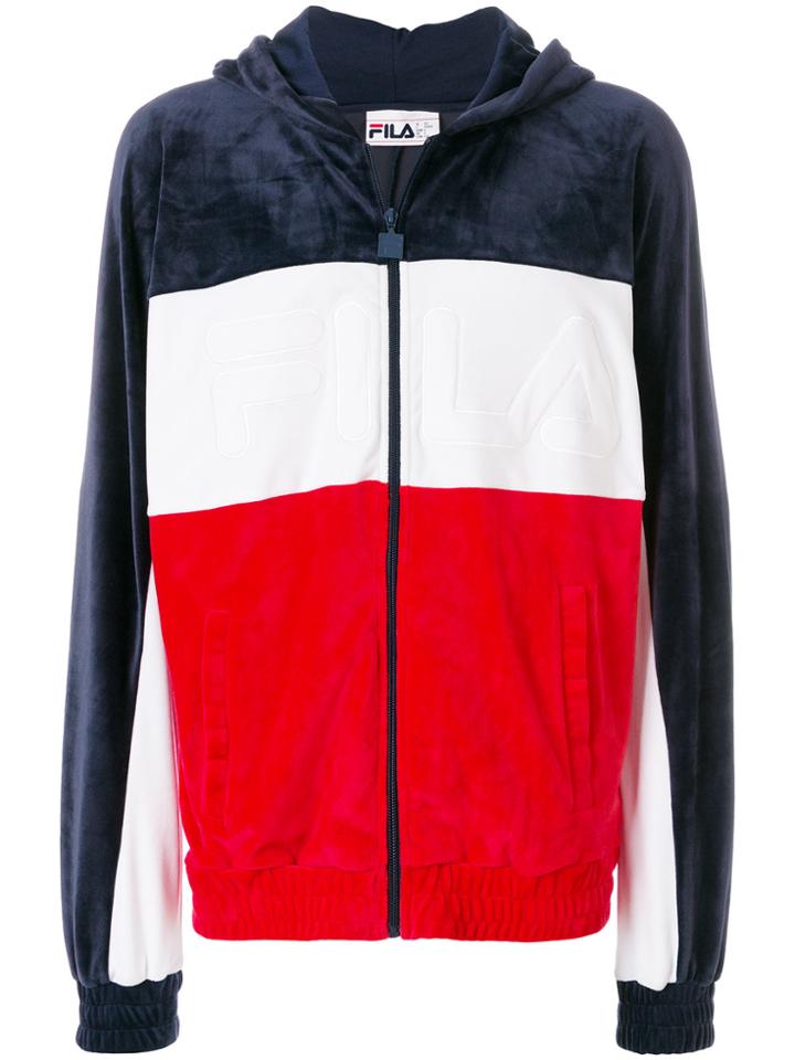 Fila Colour-block Logo Hoodie - Blue