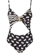 Lygia & Nanny Cut Out Detail Printed Swimsuit
