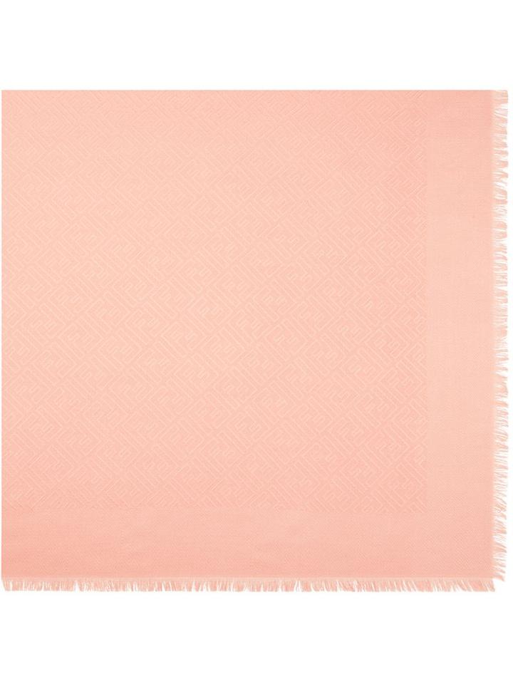 Fendi Frayed Monogram Scarf - Pink