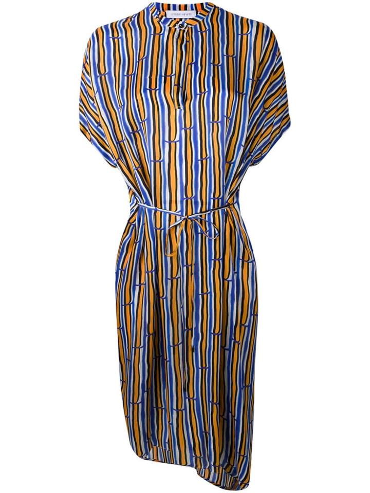 Christian Wijnants Dipha Bamboo Stripe Dress - Orange