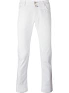 Jacob Cohen Slim Fit Chinos, Men's, Size: 31, White, Cotton/spandex/elastane