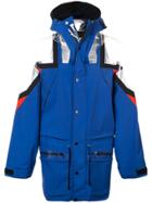 Maison Margiela Oversized Hooded Raincoat - Blue