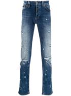 Philipp Plein Beat It Straight Leg Jeans - Blue