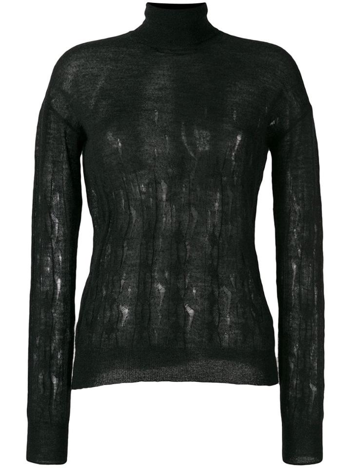 Nina Ricci Knitted Roll Neck Jumper - Black