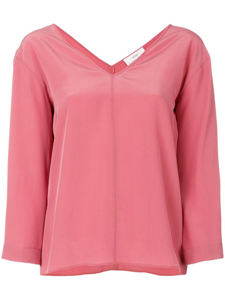 Forte Forte Crepe De Chine Blouse - Pink & Purple