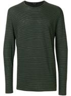 Roberto Collina Long Sleeved Striped T-shirt - Green