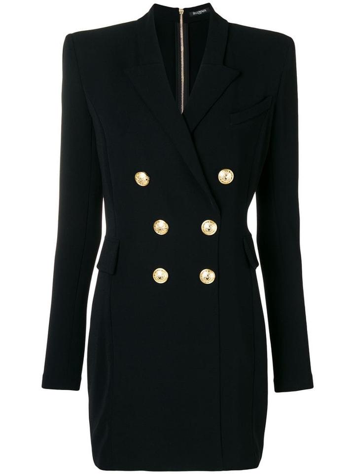Balmain Double-breasted Suit Dress - Black