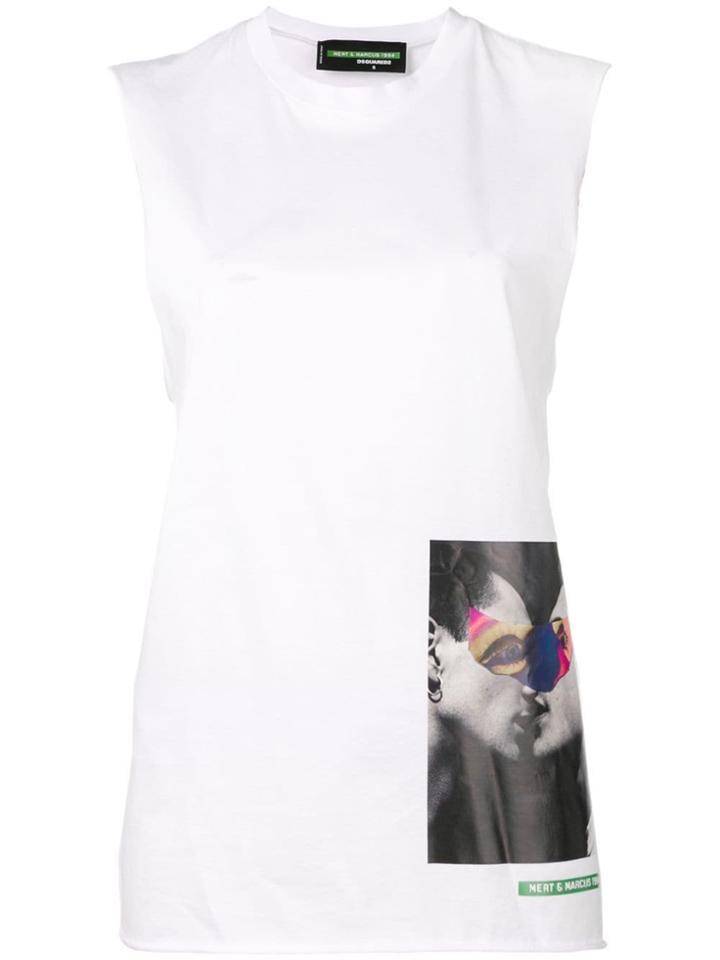 Dsquared2 Graphic Print Tank Top - White
