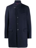 Fay Button-up Coat - Blue