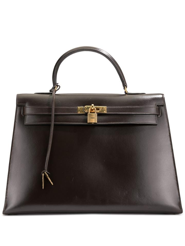 Hermès Pre-owned 1977s Kelly Sellier 35 Tote - Brown