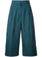 Jil Sander Cropped Trousers, Women's, Size: 34, Green, Cotton