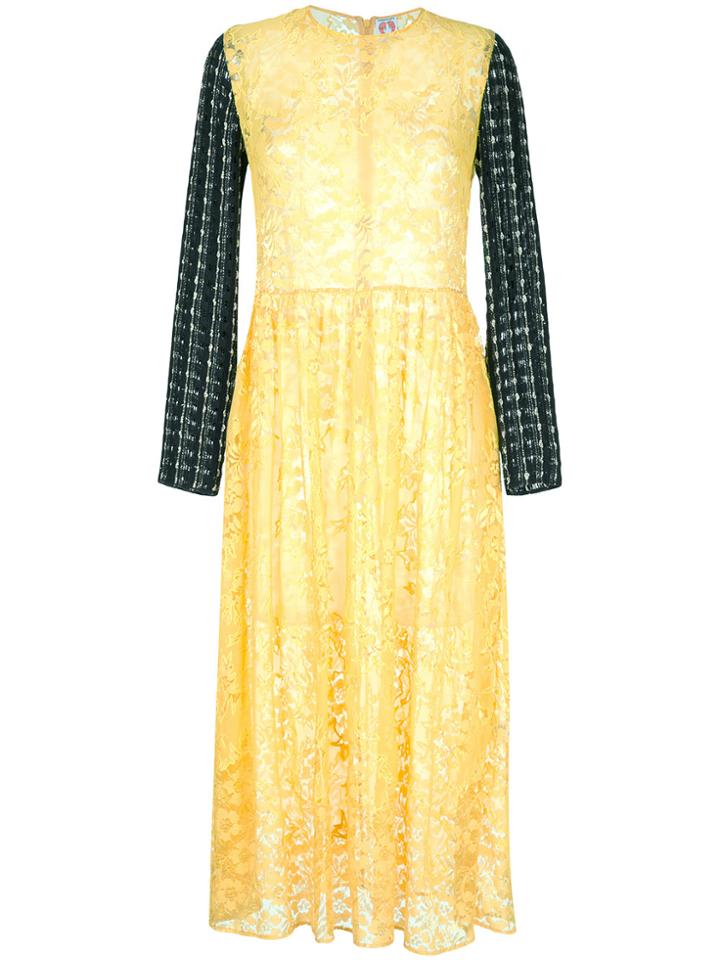 Shrimps Juno Long Sleeve Dress - Yellow & Orange