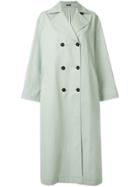 Jil Sander Navy Double Breasted Trench Coat - Green
