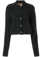 Romeo Gigli Pre-owned Cropped Textured Cardigan - Grey
