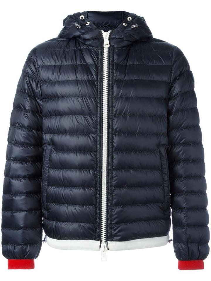 Moncler Hooded Padded Jacket, Men's, Size: Large, Blue, Polyamide/feather Down